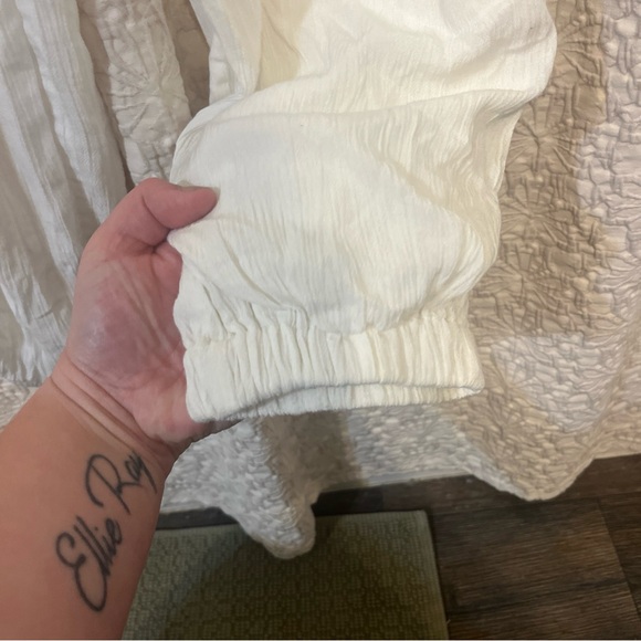 Mara Hoffman Cover Up Jumpsuit Revolve Prismatic Crochet White Boho Size S - Picture 6 of 8